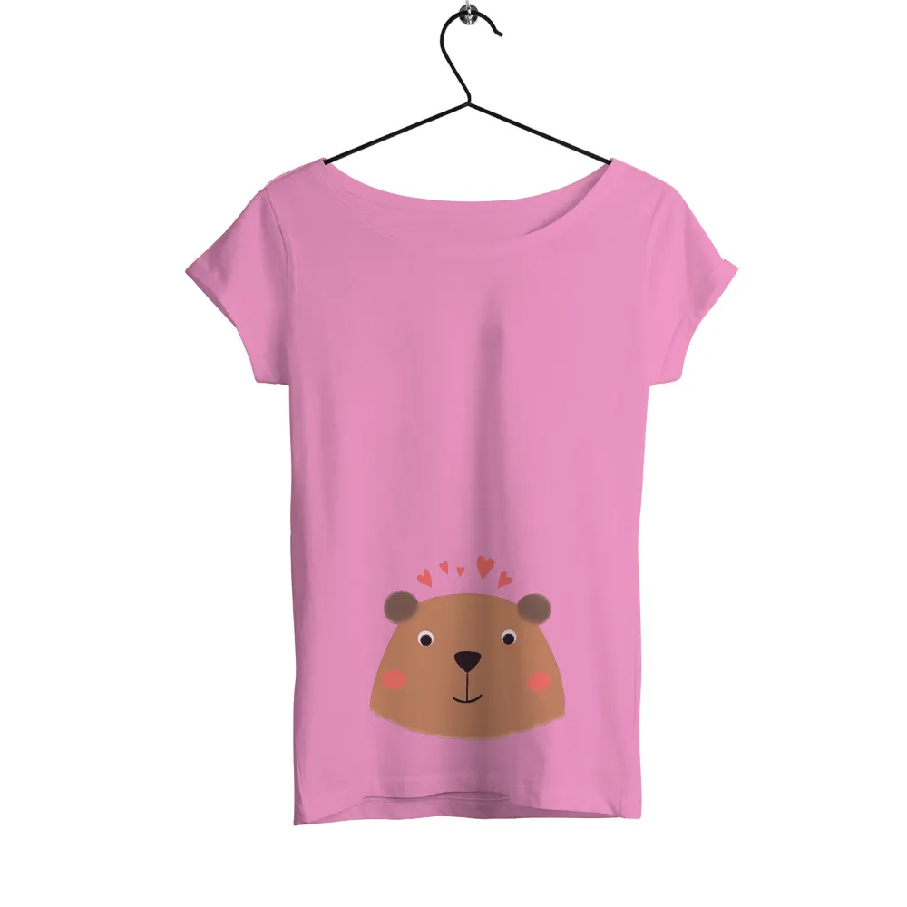 Shirts Graphic Tees: Whimsical Bear with Hearts - Joyful Childhood Nostalgia|cartoon network t shirt full sleeve