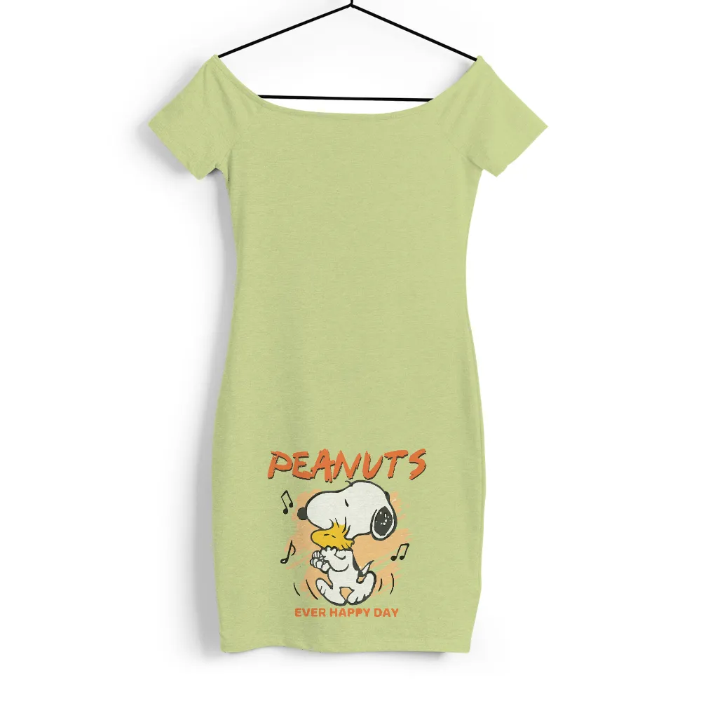 Custom T-Shirt Printing: Snoopy and Woodstock - Ever Happy Day|golden state vintage tee