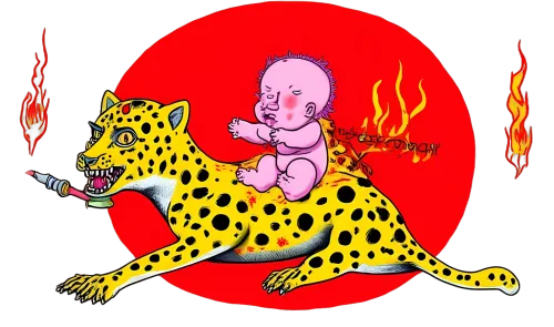 Custom Pop Culture Design - Baby Leopard Art