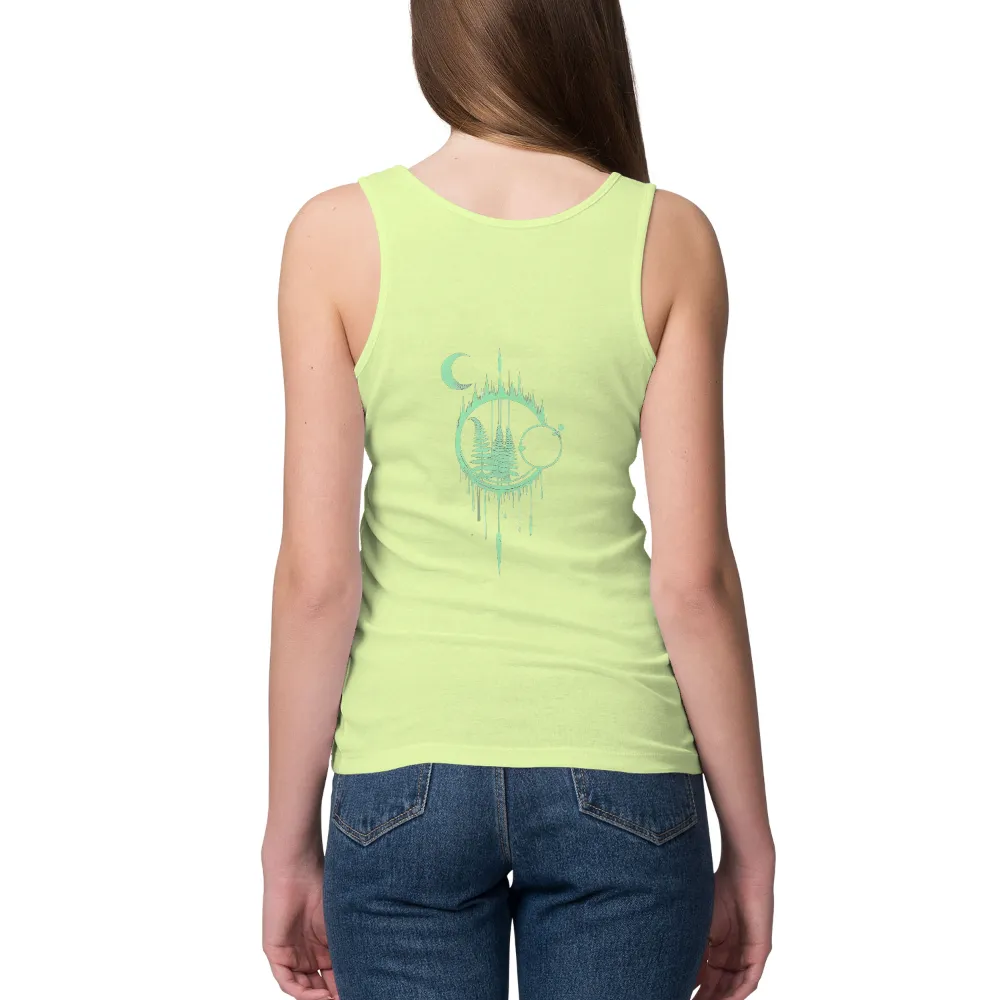 Custom Tee Shirts: Nature Meets Technology in Glowing Green Design|digital graffiti 2022