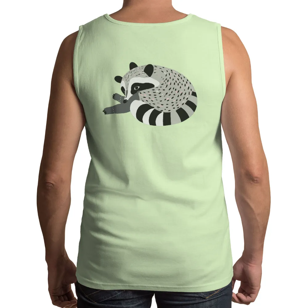 T-Shirts Custom: Whimsical Raccoon Design - Artistic and Comfortable|name design t shirt