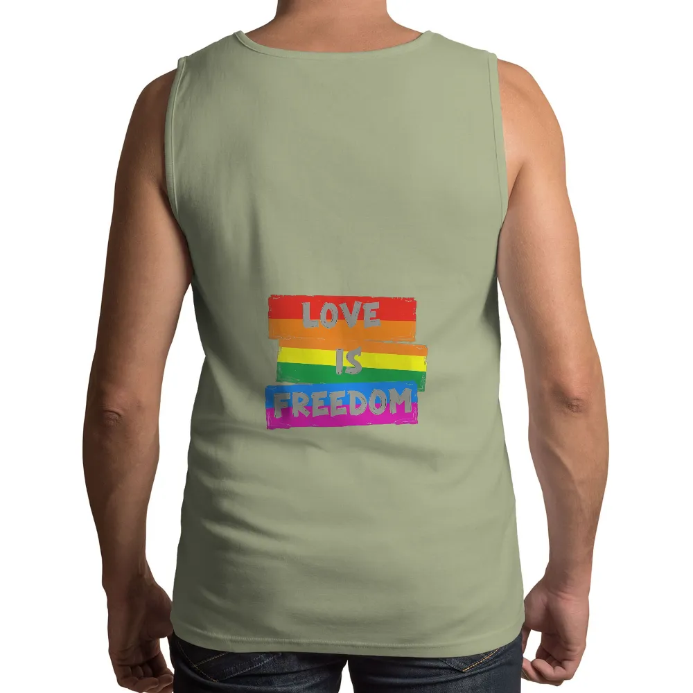 T-Shirts Pattern: Love Is Freedom - Rainbow Pride Design|love for damar t shirt nfl