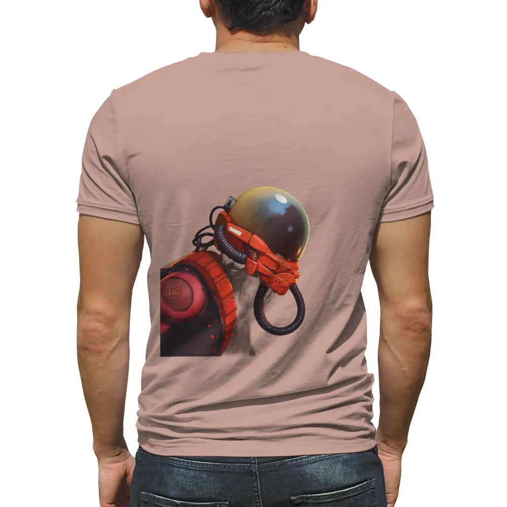 T-Shirts Design: Astronaut in Red Suit | Space Exploration| Reflective helmet