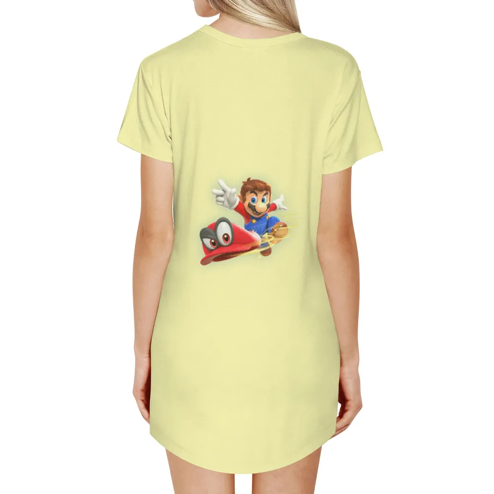 Tee Shirts Printed: Mario and Cappy Adventure|video game valentine shirt