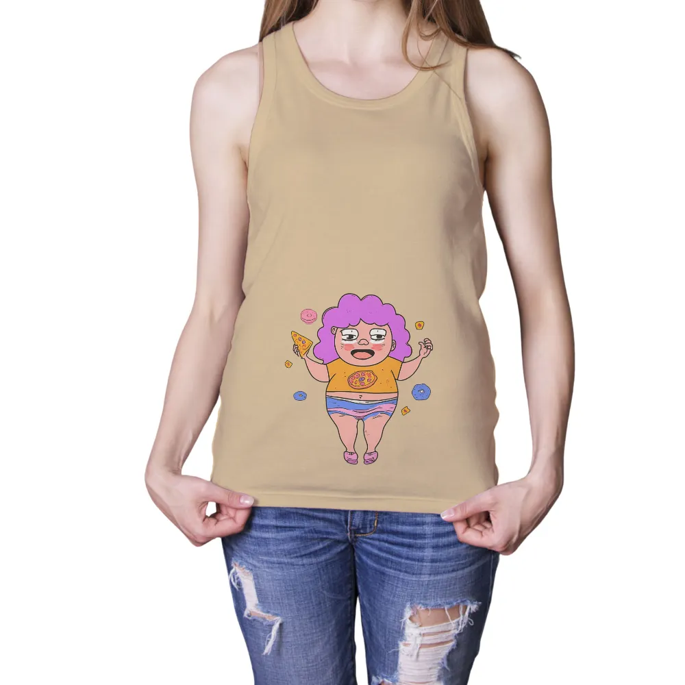 T-Shirts Pattern: Embrace the Joy of Food with Lila|stitch art t shirt printing & embroidery