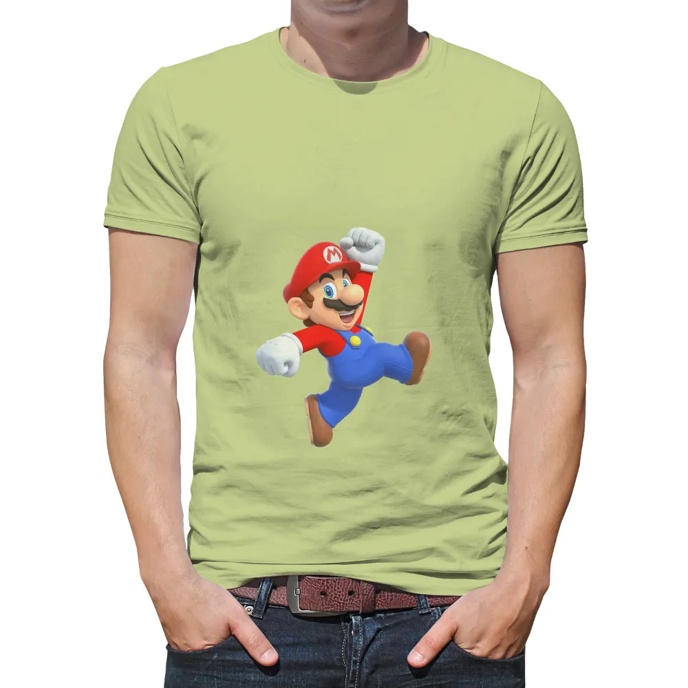 Shirts Graphic Tees: Mario Adventure - Video Game Hero|summer retro surf marine life printed casual tee