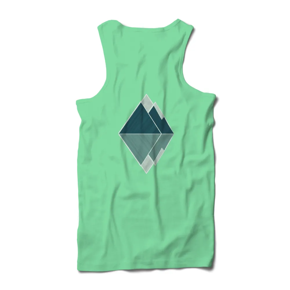 Custom Tee Shirts: Nature's Tranquility - Geometric Mountains and Waters|harmony day t shirts best and less