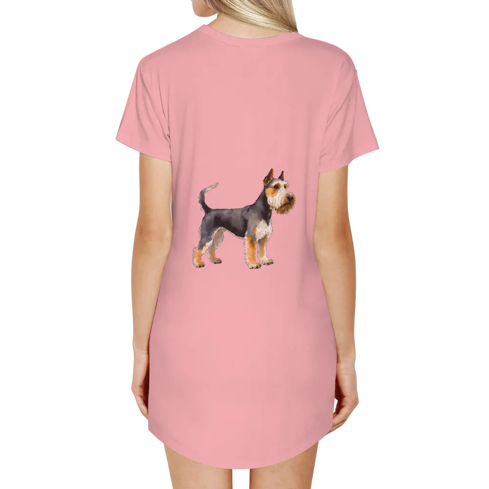 Graphic Tees: Max the Adventurous Schnauzer - Artistic Dog Design|adventure time star wars shirt