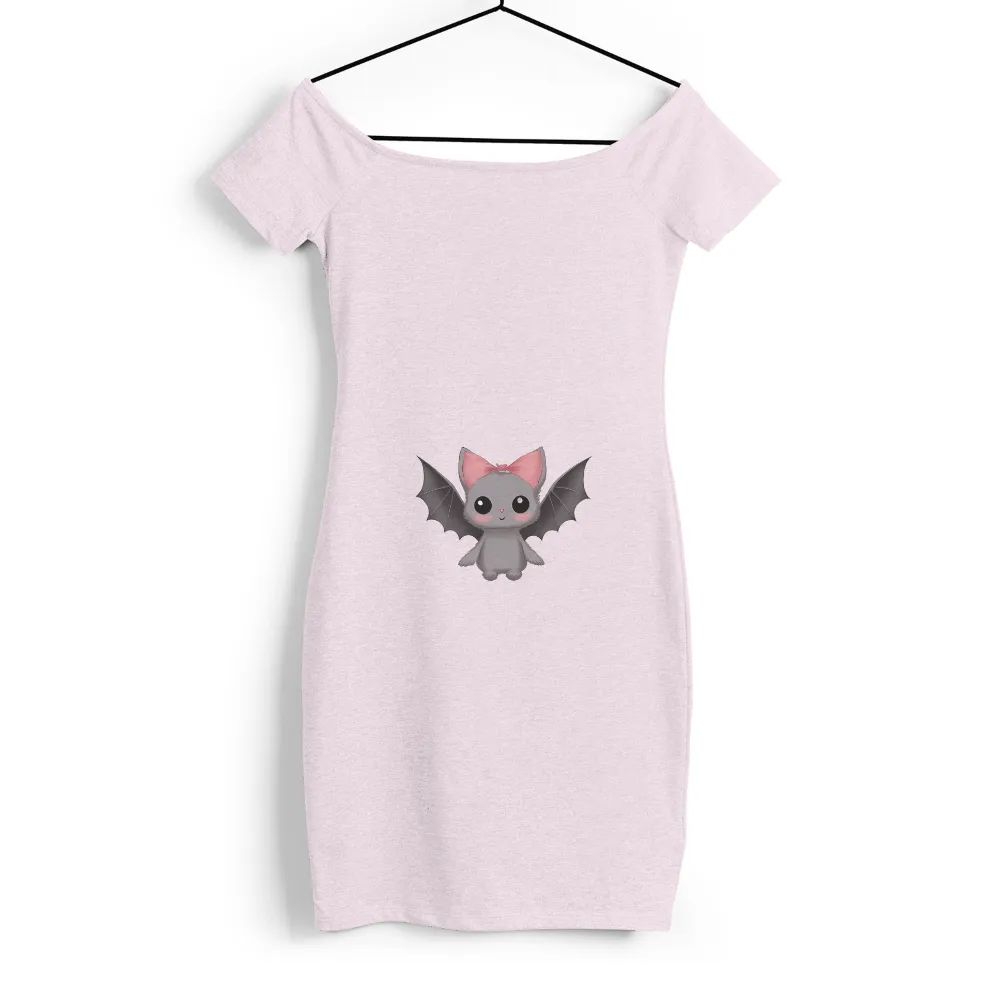 Shirts Graphic Tees: Whimsical Bat with Pink Bow - Cute and Adorable|cute diy shirts for summer