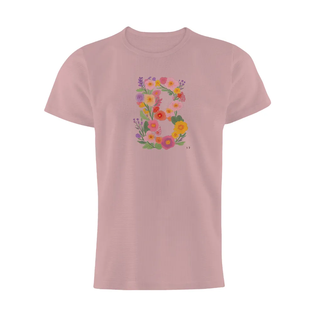 Floral Letter B TShirt Design: A Canvas of Emotions|splatoon harmony shirt