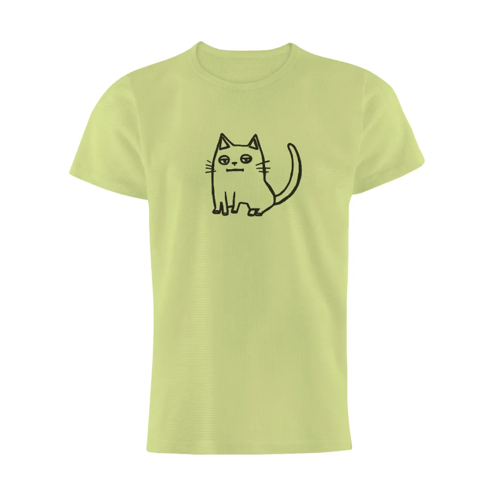 Tee Shirt Printing: Indifferent Cat Design|t shirt best cat dad ever