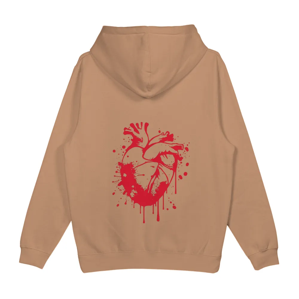 Custom T-Shirt Printing: Bold Heart Design | Emotional, Passionate & Life-Themed Tees|bold red heart