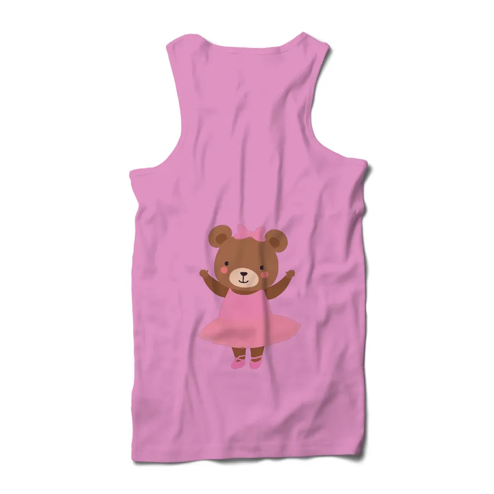 Customized Tee Shirts: Cute Bear Ballet Dancer|ethan bear