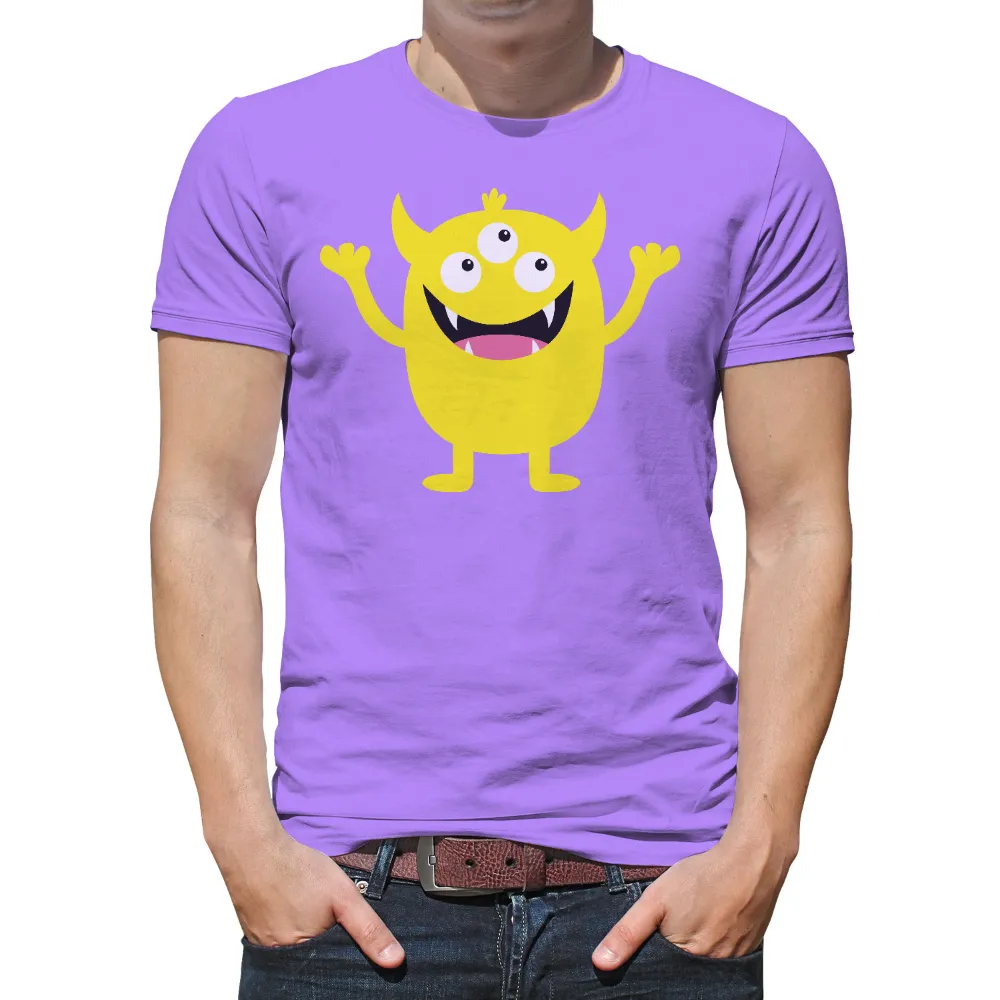 TShirt Design: Zappy the Joyful Monster|black shirt cartoon character