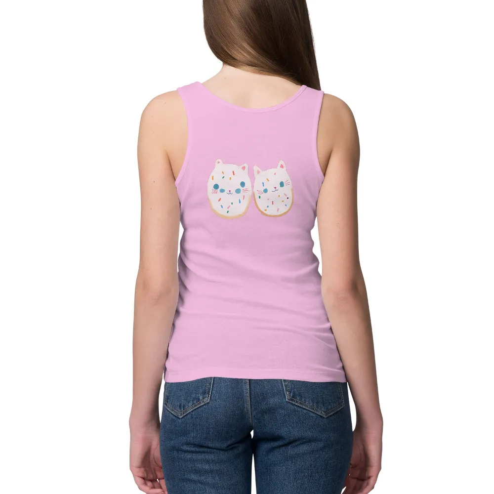 Custom Tee Shirts: Whimsical Cat Cookies | Funny & Quote T-Shirts| Cute cat cookies with frosting and sprinkles