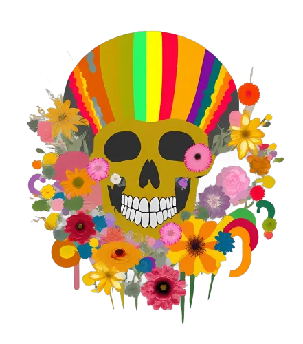 Rainbow Skull T-Shirts Design: A Fusion of Life and Emotions