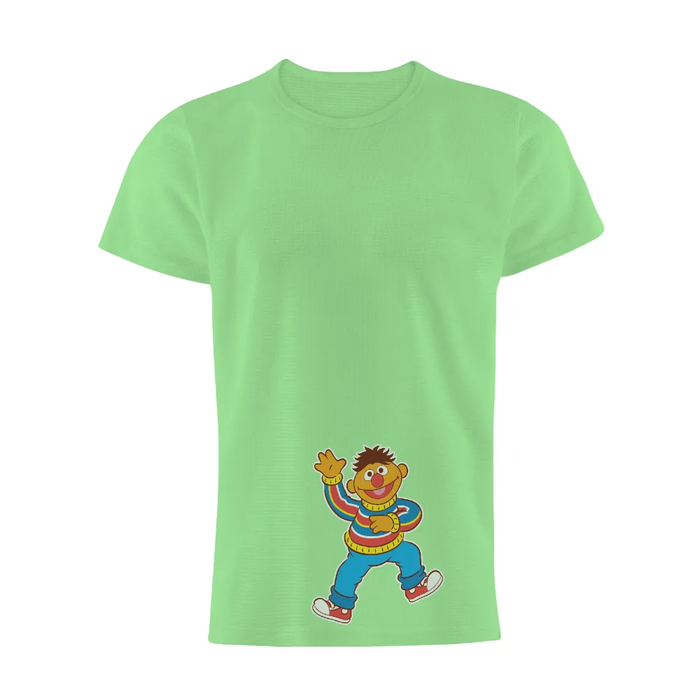 Custom T-Shirt Printing: Spread Joy with Ernie's Cheerful Design|rainbow bright tee shirt