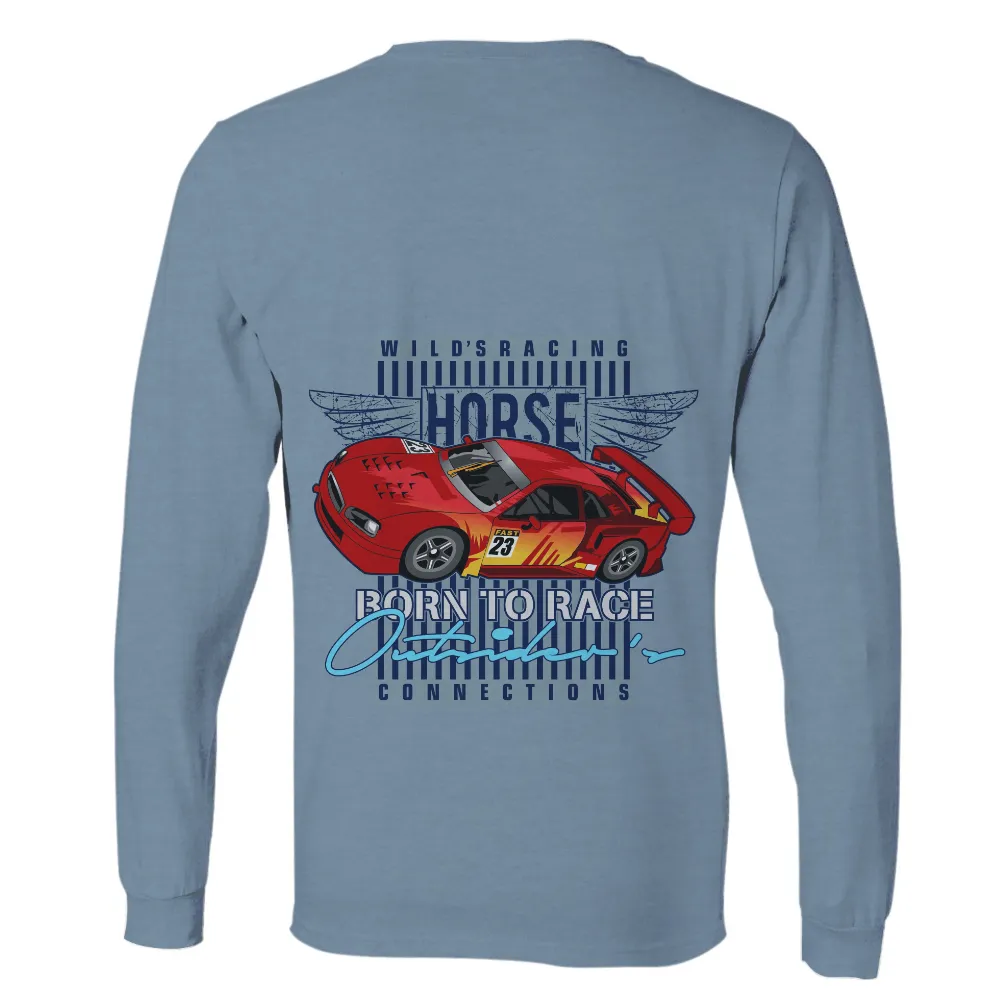 T-Shirts Custom: Born to Race - Wild's Racing Horse|print text on t shirt online