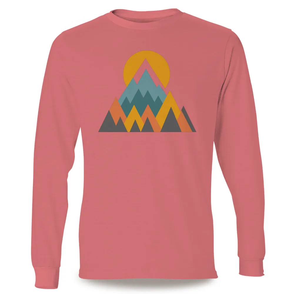 T-Shirts Pattern: Mountains and Sunset - A Symbol of Hope and Challenge|sunset t