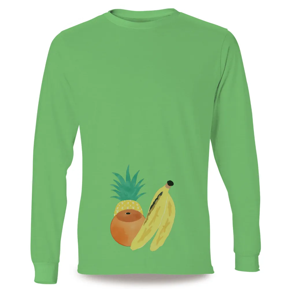 Custom Tee Shirts: Tropical Fruits - Exotic Charm and Joy|ripe banana