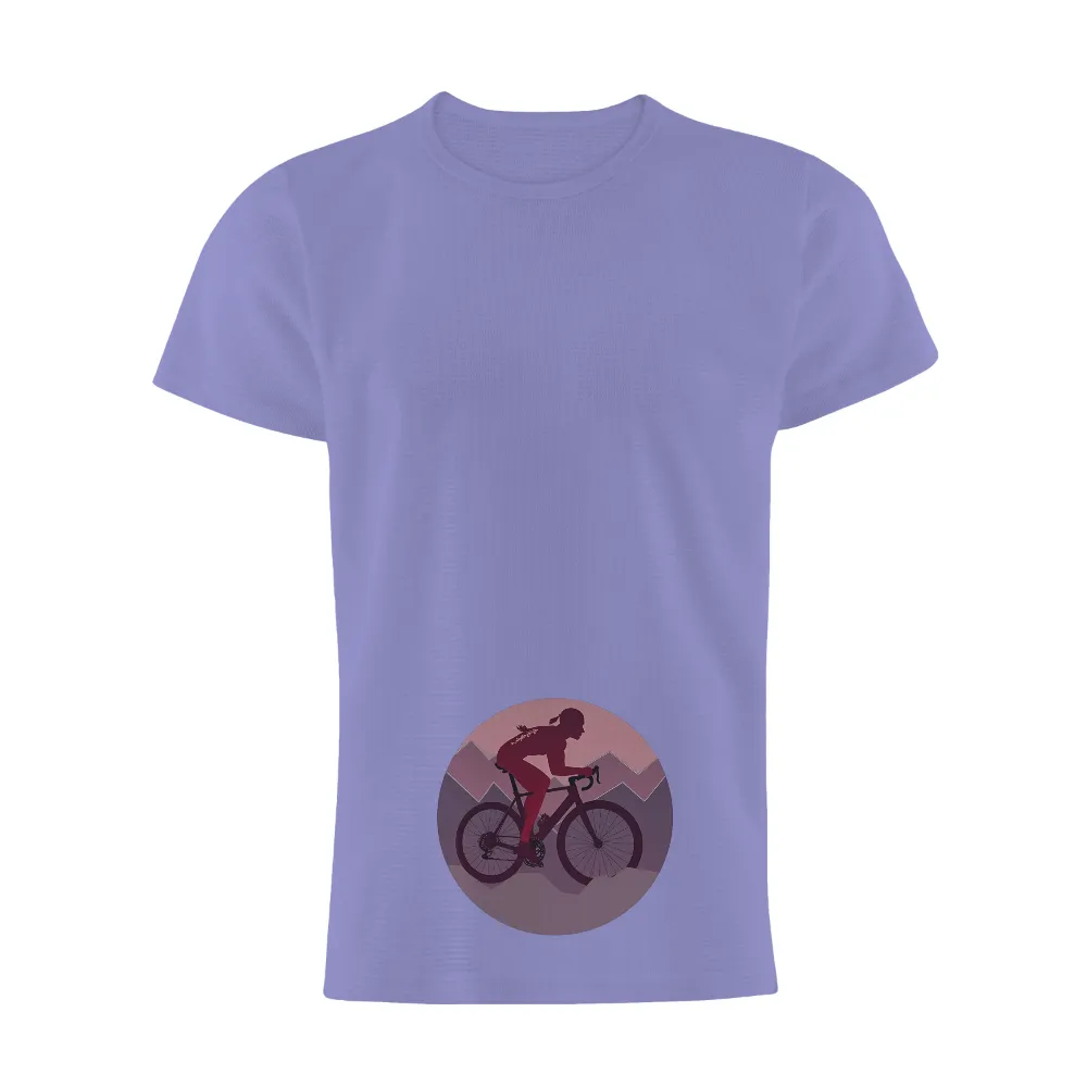 T-Shirts Design: Cycling Through Mountains at Sunrise|cycling shirt splatoon