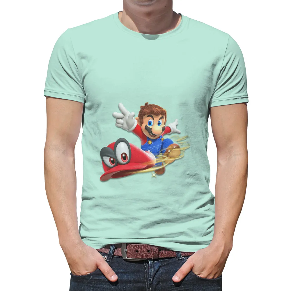 Custom Tee Shirts: Magical Adventures with Mario|super mario valentine shirt