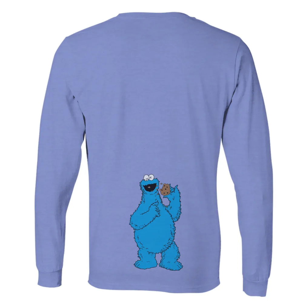 Custom Tee Shirts: Cookie Monster's Chocolate Chip Delight|cartoon character with star on shirt