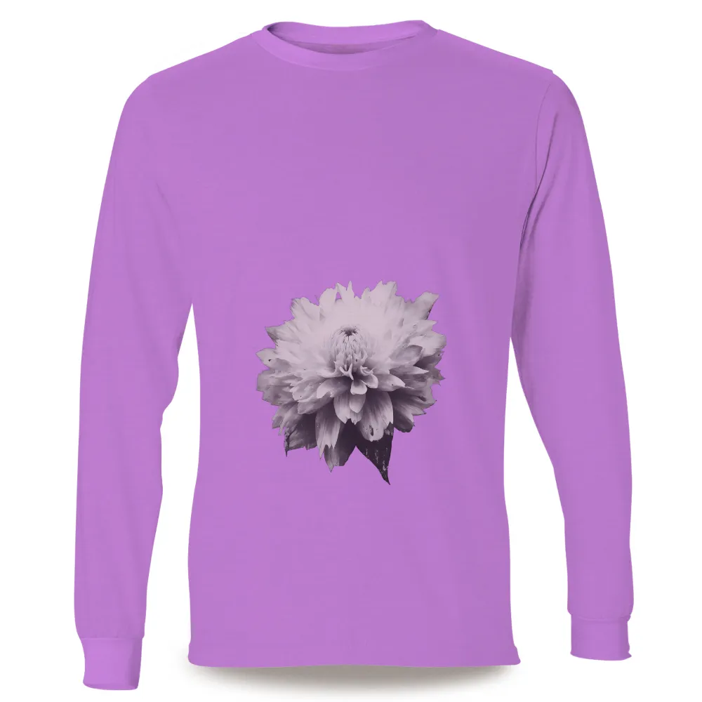 Customized Tee Shirts: Monochrome Flower Power|new era x takashi murakami flower long sleeve tee