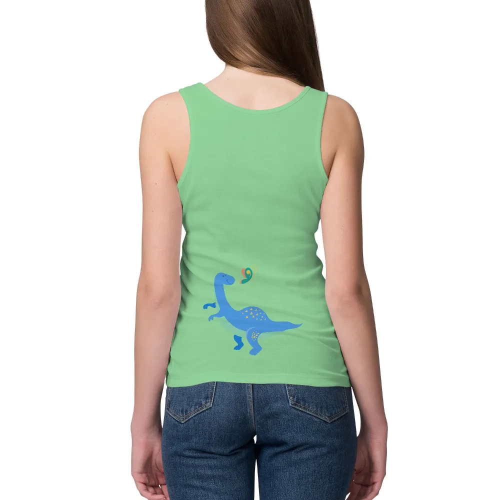 Tee Shirt Printing: Dino and Flutter's Whimsical Friendship|private butterfly t shirt