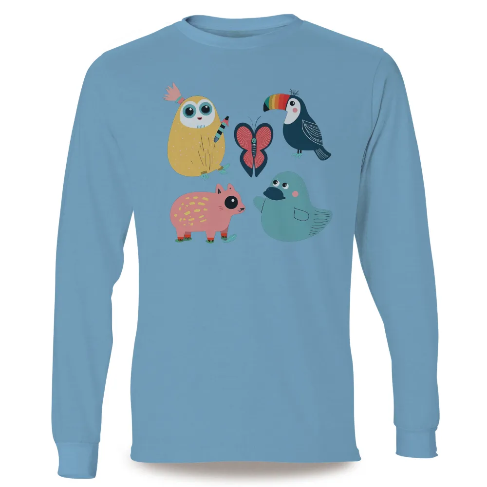 Graphic Tees: Whimsical Creatures - Artistic Designs|fly art shirts