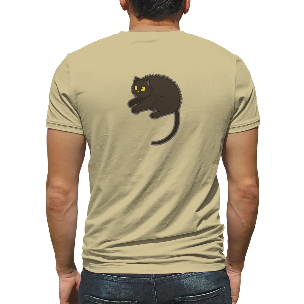 TShirt Printing: Black Cat Guardian - Minimalist Art Design|essentials fear of god sea foam t shirt