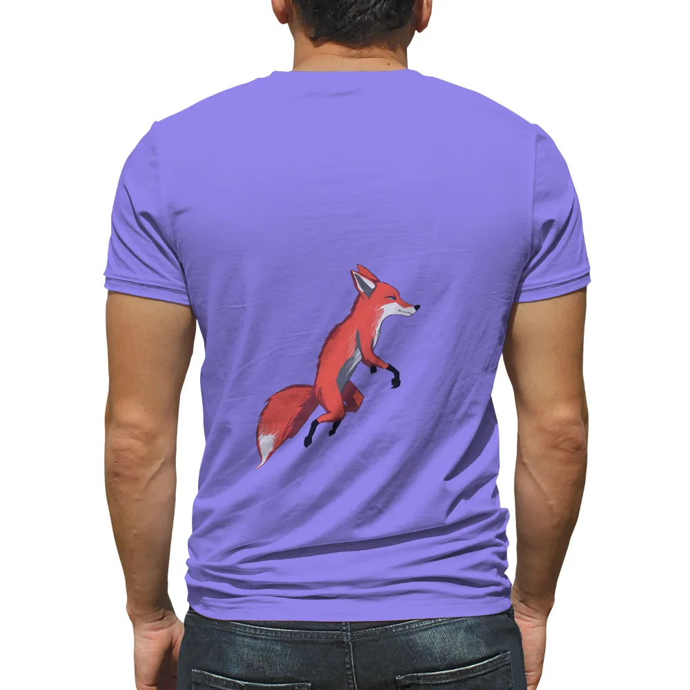 Tee Shirt Printing: Minimalist Fox Design - Agility and Freedom|t shirt logo print design