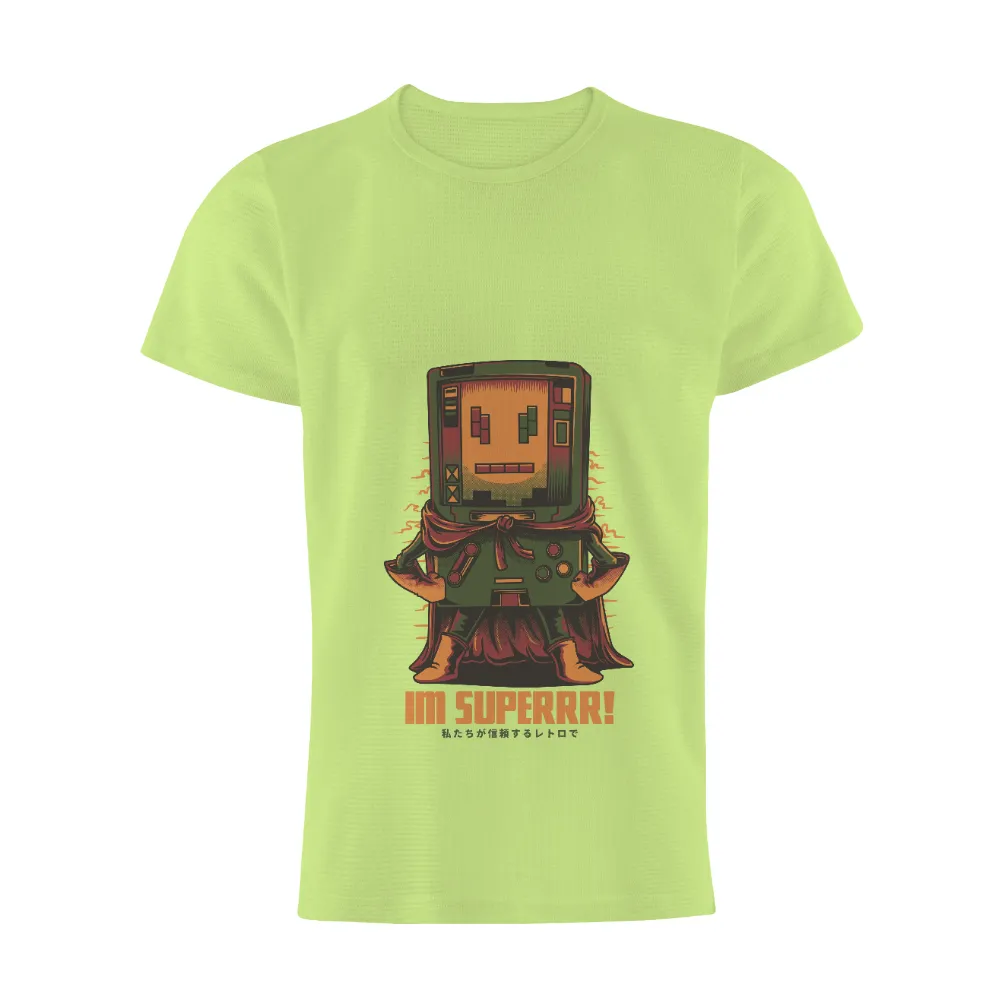 TShirt Design: Super Retro - Pixel Art Gaming Hero|3xl superhero t shirts