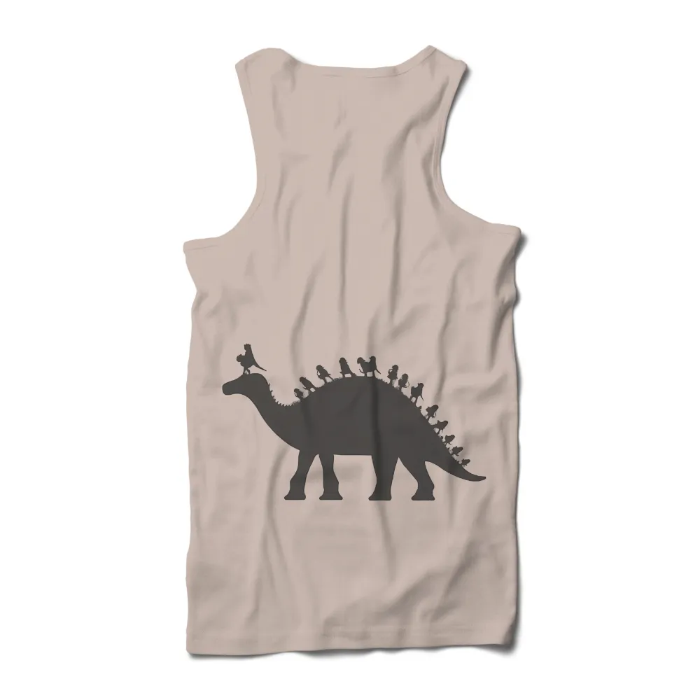 Prehistoric Silhouette Art with Animal-Inlaid Plates|father's day dinosaur shirt