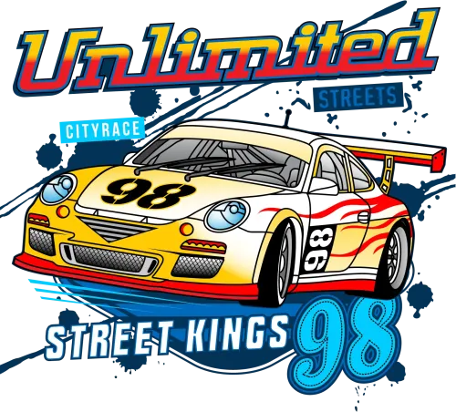 T-Shirts Pattern: Unlimited Streets - Street Racing Vibes