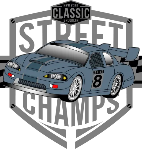 Custom T-Shirt Printing: Brooklyn Street Racing Champ - Sports Car Design