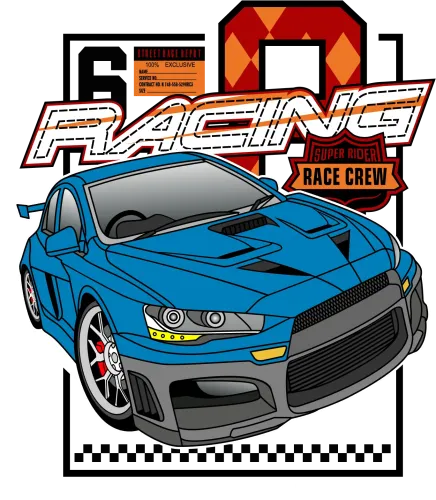 TShirt Design: Extreme Circuit Racing - Super Rider Race Crew