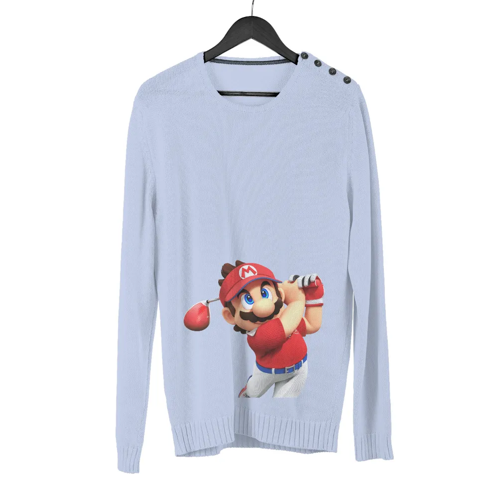 Custom Tee Shirts: Mario's Golf Adventure - Sports, Competition, Dynamic|super mario father's day shirt