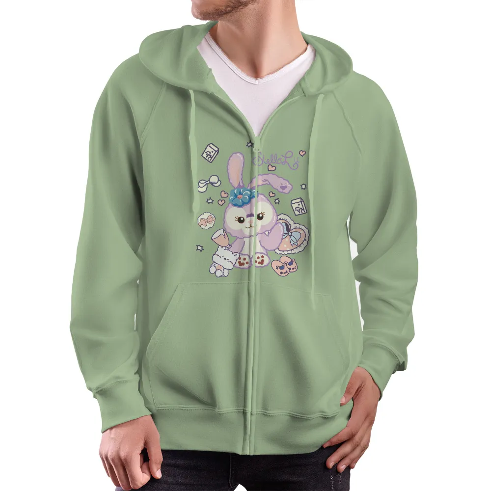 TShirt Printing: Stella the Bunny - Whimsical Charm|heart and core military shirts