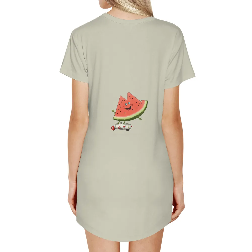 T-Shirts Pattern: Watermelon Adventure on a Tiny Car|adventure time dancing with monsters shirt