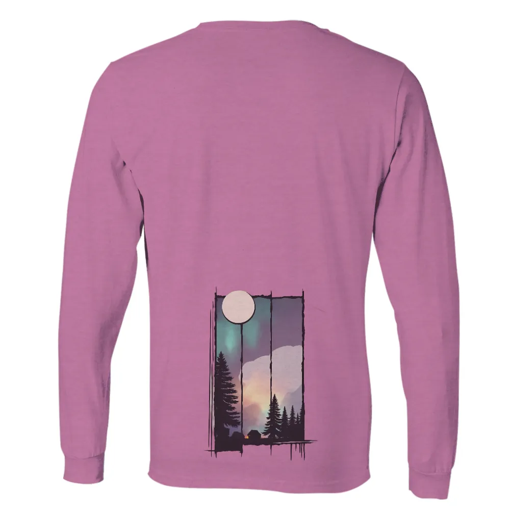 Tee Shirt Printing: Nature's Serenity Under the Moonlit Sky|pokemon forest shirt