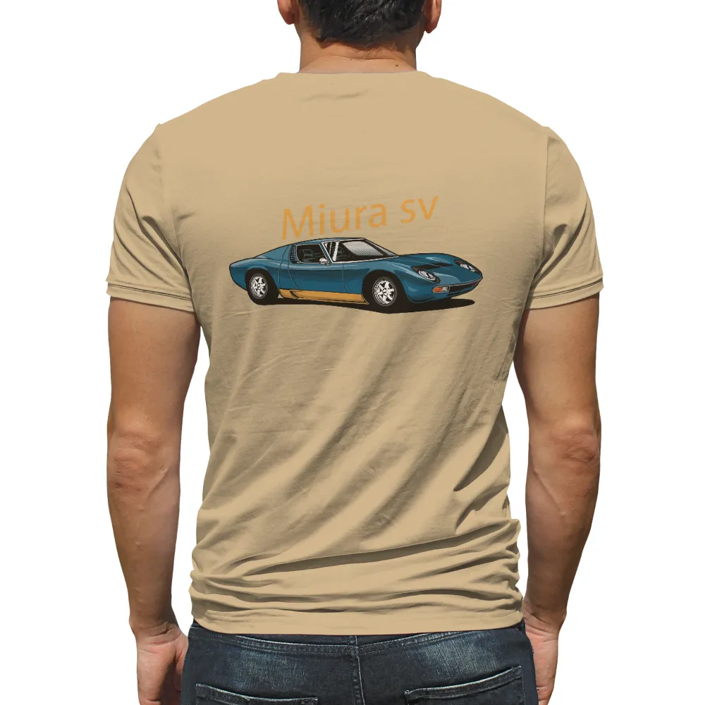 Tee Shirts Printed: Lamborghini Miura SV - Vintage Car Enthusiast|speed of light t shirt