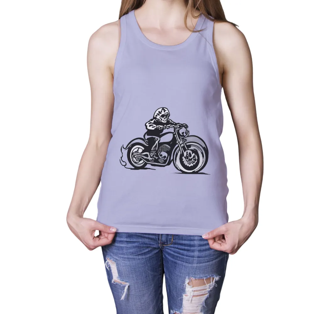 T-Shirts Pattern: Skeletal Biker Riding a Custom Chopper|red and black motorcycle shirt roblox