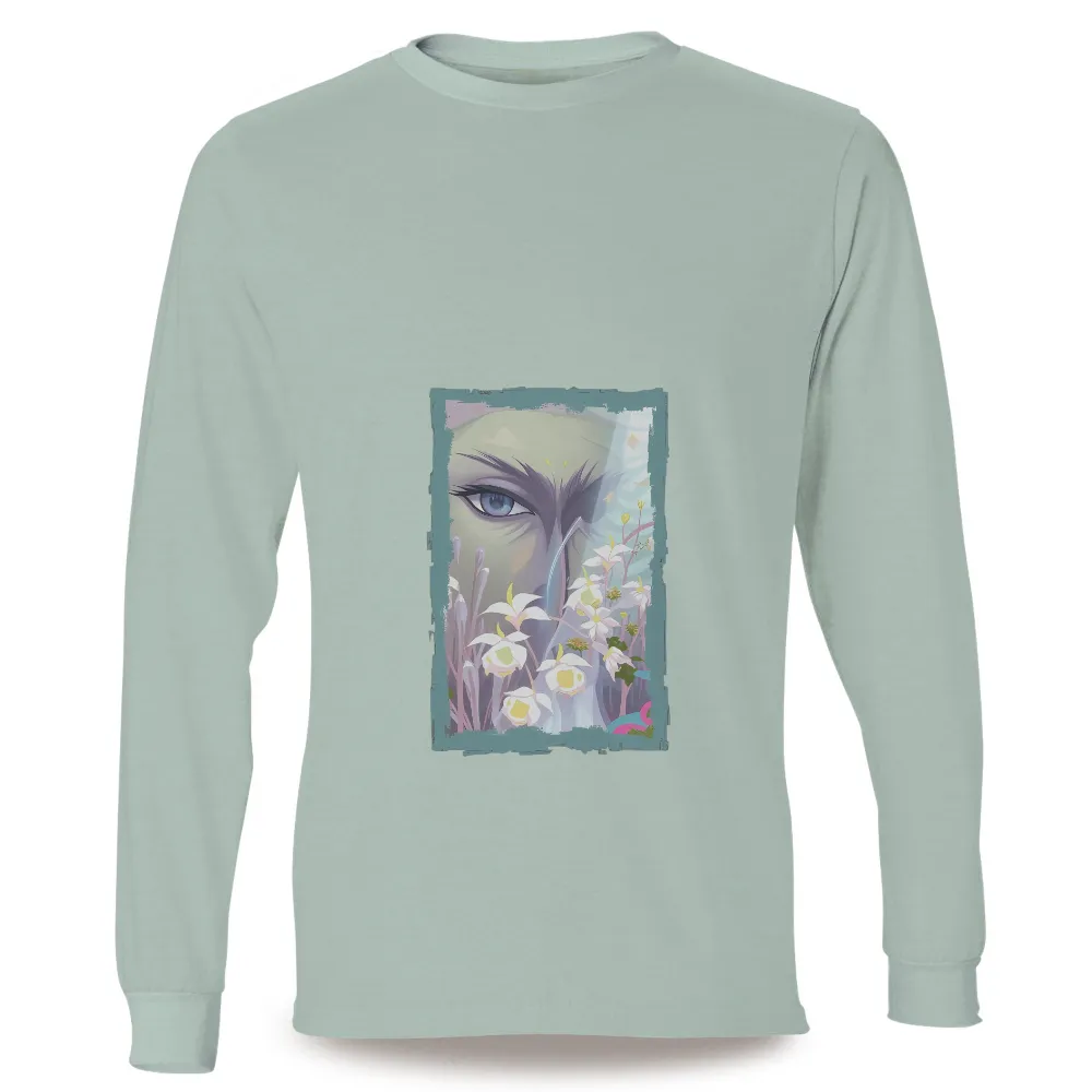 Customized Tee Shirts: The Flower Guardian - Nature's Embrace|mystery shirt in a box