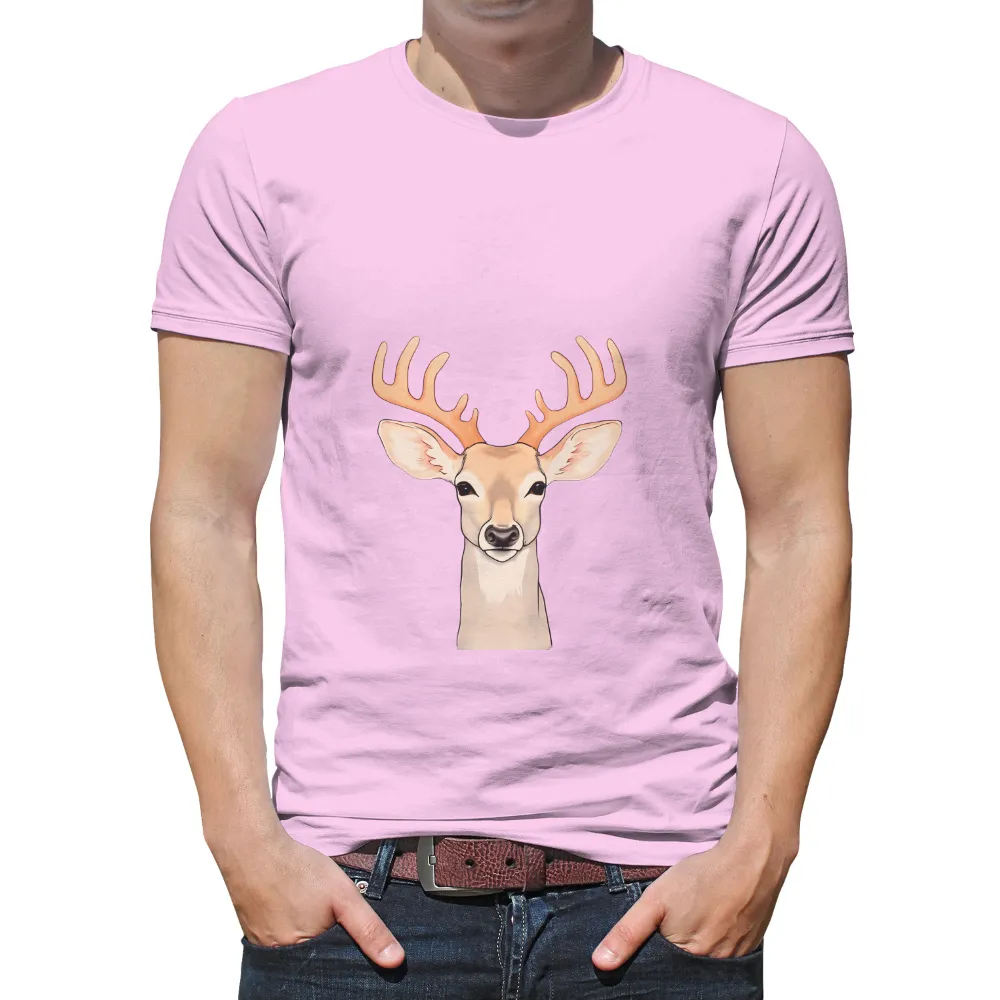 Tee Shirt Printing: Majestic Deer - Artistic Nature Design|t shirt time red deer