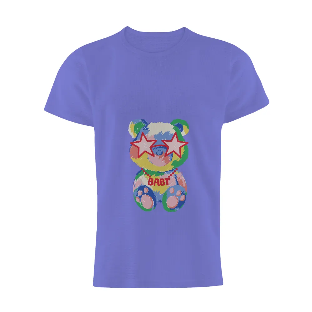 Customized Tee Shirts: BABT - The Whimsical Teddy Bear with Star Eyes|pokemon magic shirt 1999