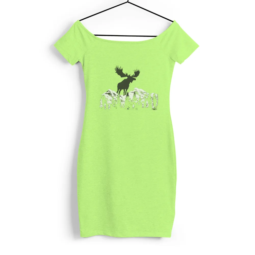 Majestic Moose: T-Shirt Printing Featuring Nature's Guardian|t shirt painting on nature