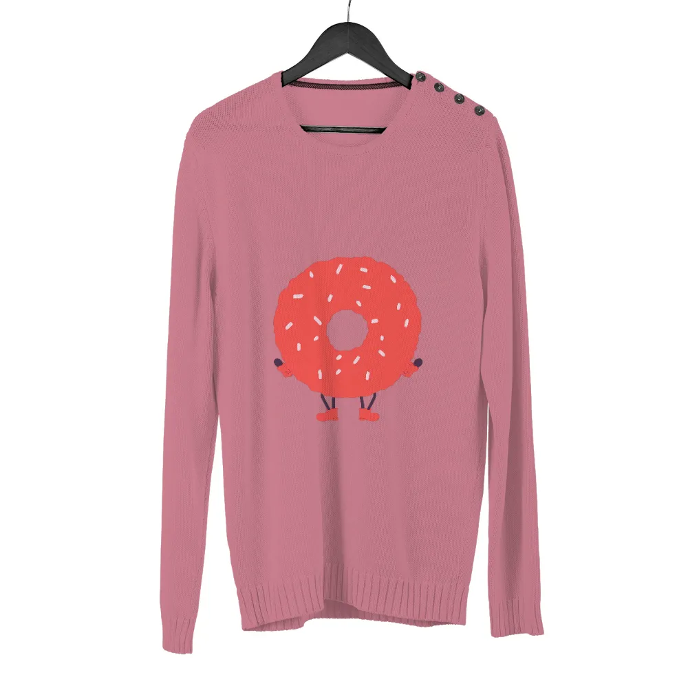 TShirt Printing: Quirky Donut - Fun and Happiness|cartoon character long sleeve shirts