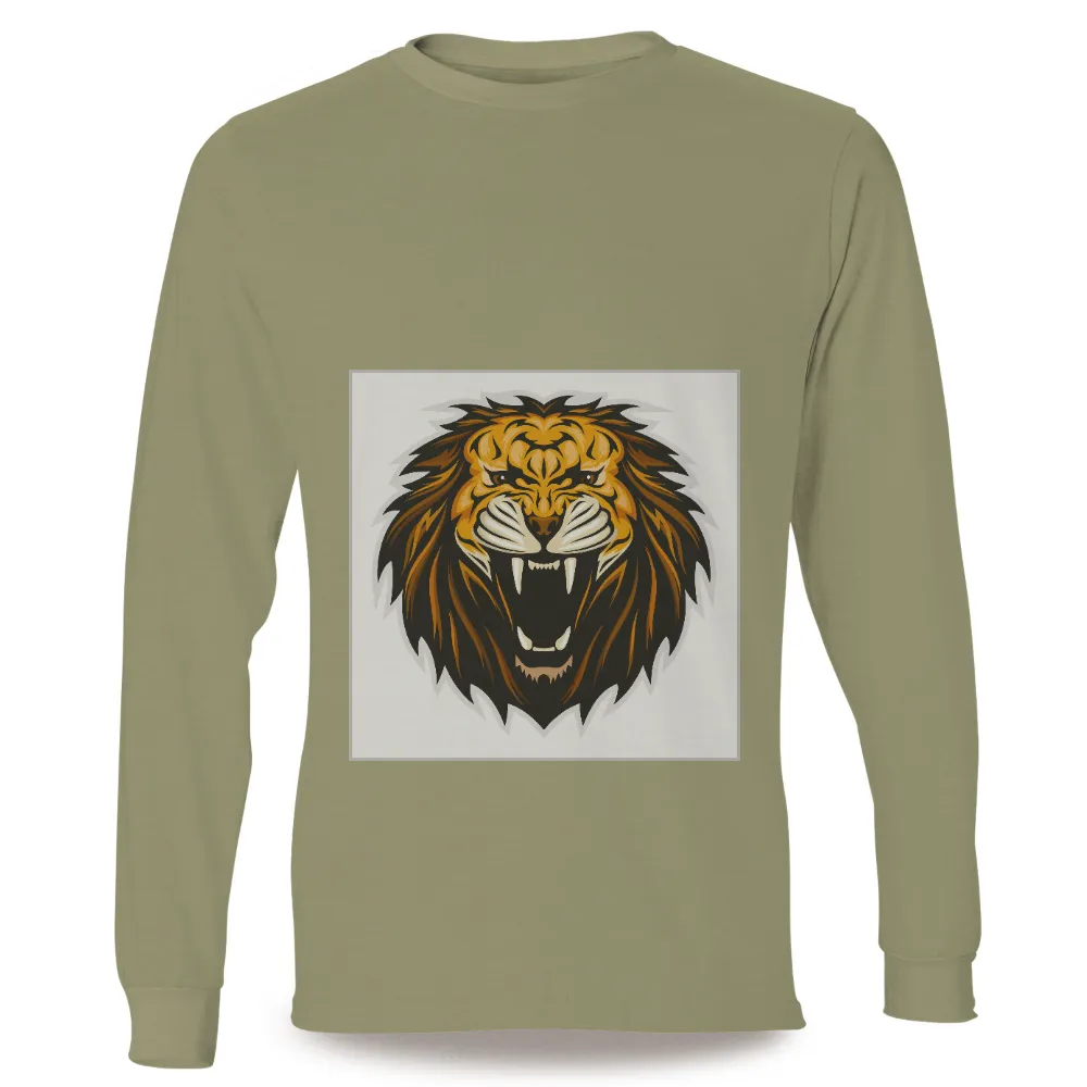 Roaring Lion T-Shirts Design: Power and Intensity|edit design for t shirt