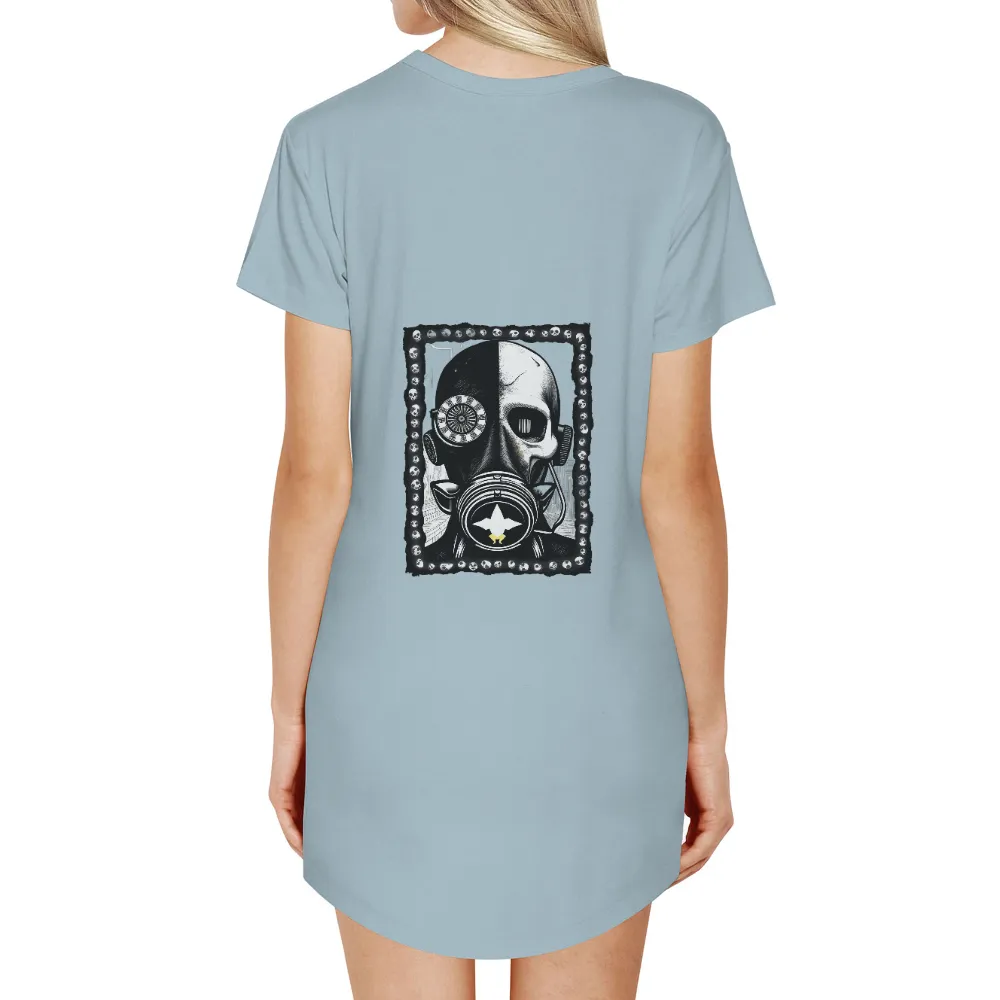 T-Shirts Custom: Post-Apocalyptic Skull in Gas Mask|animal crossing skull shirt